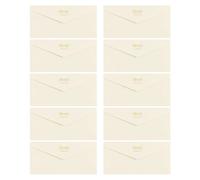 Lot de 10 enveloppes professionnelles colorées à rabat standard pour chèques de bureau, lettres, factures, vœux de vacances