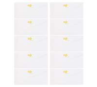 Lot de 10 enveloppes professionnelles colorées à rabat standard pour chèques de bureau, lettres, factures, vœux de vacances