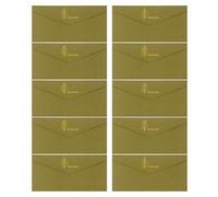 Lot de 10 enveloppes professionnelles colorées à rabat standard pour chèques de bureau, lettres, factures, vœux de vacances