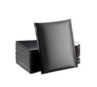 Lot de 10 enveloppes rembourrées de grande taille en polyéthylène auto-adhésives pour envoi postal, sacs cadeaux, enveloppes d'emballage pour livres, enveloppes à bulles (noir, 25 x 30 cm)