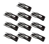 Lot de 10 épingles à cheveux en forme de bec de canard en métal antirouille avec trous pour cheveux bouclés