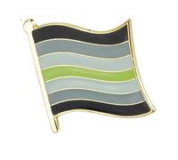 Lot de 10 épingles à drapeau arc-en-ciel LGBT : fierté, progrès, pan et bisexuel, Normale, Métal non précieux