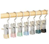 Lot de 10 épingles à linge avec crochet, 5,6 cm en acier inoxydable, haute élasticité, bonne persistance pour vêtements, crochets de garde-robe, chaussettes, chapeaux, cravates (10)