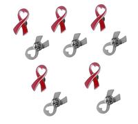 Lot de 10 épingles à nourrice avec nœud pour éduquer le cancer du sein, épingles à épingle, ruban d'espoir, revers pour promotion de fonds, événement caritatif, rose pour, Einheitsgröße, comme décrit