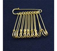 Lot de 10 épingles à nourrice extra larges en métal robuste pour couverture de bijoux, travaux manuels (dorées)