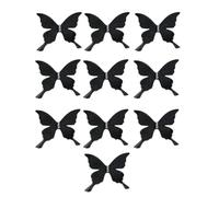 Lot de 10 épingles décoratives en forme de papillon avec strass pour rideaux - Blanc
