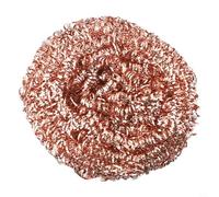 Lot de 10 éponges à récurer en fil de fer plaqué cuivre pour travaux de nettoyage difficiles, outil d'élimination des scories avec buse en fer, réutilisables et durables