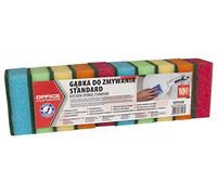 Lot de 10 éponges à récurer Standard pour Produits de Bureau Couleurs Assorties 46 x 74 ± 2 mm