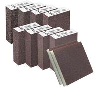 Lot de 10 éponges abrasives pour bois, lavables et réutilisables, 60/80/100/120/180/220/240/320 Grain Convient pour le polissage de différents matériaux