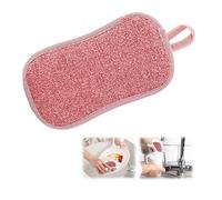 Lot de 10 éponges de cuisine réutilisables double face en microfibre, éponge à récurer pour la vaisselle, la vaisselle et les casseroles (rouge)