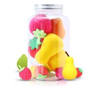 Lot de 10 éponges de maquillage en forme de fruit sans latex - Éponges à estomper sèches et humides - Convient pour le blush, la poudre, le fond de teint liquide et la crème solaire