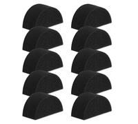 Lot de 10 éponges de maquillage semi-circulaires réutilisables en mousse haute densité - Pour adultes et