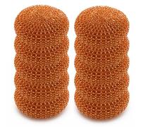 Lot de 10 éponges de nettoyage cuivrées en spirale à récurer