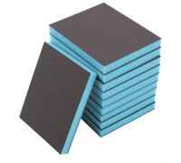 Lot de 10 éponges de ponçage flexibles en mousse humide/sèche, grain 80-220 pour métal, bois, plastique, meubles, cloisons sèches (180#)