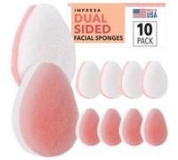 Lot de 10 éponges épaisses double face pour un nettoyage en profondeur quotidien, un exfoliant doux et régulier - Tampons éponges pour le visage pour enlever les peaux mortes, la saleté et le
