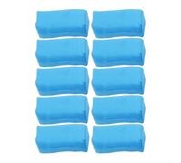 Lot de 10 éponges professionnelles en daim pour application de revêtement en céramique - Carré enveloppé de microfibre (bleu)
