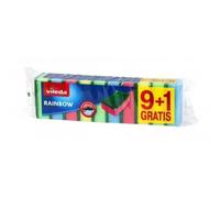 Lot de 10 éponges Rainbow lave-vaiselle VILEDA