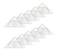 Lot de 10 équerres avec rapporteur de 180 degrés multifonction - Instrument de mesure d'angle carré pour rédaction règle d'ingénierie avec guide d'angle