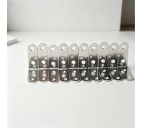 Lot de 10 équerres d'angle en acier inoxydable - 4 x 4 cm | Pour un usage domestique, la configuration quotidienne, le stockage, l'organisation et les tâches de projet