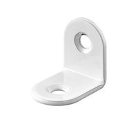 Lot de 10 équerres de chaise acier blanc HETTICH, L.20 mm x l.15 mm x H.2 cm