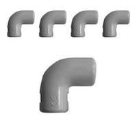 Lot de 10 équerres IRL Ø25mm - Gris - Zenitech Gris G