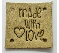 Lot de 10 étiquettes à coudre faites à la main, en cuir faites à la main, 10 couleurs au choix, étiquettes carrées avec trous et faites à la main, étiquettes en cuir pour jeans, sacs et chapeaux DIY