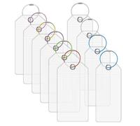 Lot de 10 étiquettes de bagage pour croisière - 19 x 11 + 19 x 9 cm - Avec bande métallique pour Aïda Mon bateau Msc Costa Tui