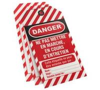 Lot de 10 étiquettes de consignation THIRARD Danger : ne pas mettre en marche - 091133