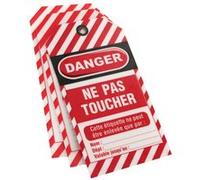 Lot de 10 étiquettes de consignation THIRARD Danger : ne pas toucher - 091131 Noir G