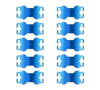 Lot de 10 étiquettes d'identification en forme d'os pour chien - Plaque en métal - Anti-perte - Pour l'extérieur