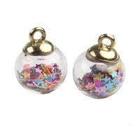Lot de 10 étoiles colorées à paillettes de 1,6 cm pour décoration de Noël | Couleurs vives, argent à or, 10 pièces, farce de fête de bureau, cadeau d'échange
