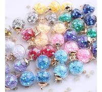 Lot de 10 étoiles colorées à paillettes de 1,6 cm pour décoration de Noël | Couleurs vives, argent à or, 10 pièces, farce de fête de bureau, cadeau d'échange