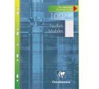 Lot de 10 étuis 400 pages Feuillets mobiles perforées blanches A4 5x5 margé G