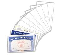 Lot de 10 étuis de protection en plastique rigide transparent pour cartes de réservoir, étui de protection pour cartes bancaires, permis de conduire 9,5 cm × 6 cm