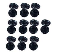 Lot de 10 étuis de rangement pour rouge à lèvres - Design rose - Compact - Format voyage - Pour gloss à lèvres - Cadeau de Saint-Valentin, Noir