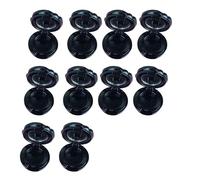 Lot de 10 étuis de rangement pour rouge à lèvres - Design rose - Compact - Format voyage - Pour gloss à lèvres - Cadeau de Saint-Valentin, Noir , Beauté de masse