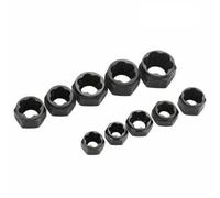 Lot de 10 extracteurs de boulons endommagés en acier au chrome vanadium pour vis dénudées et clous rouillés 9-19 mm