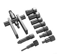 Lot de 10 extracteurs de roulement intérieur pour store de moto - 8 à 25 mm - En alliage d'acier - Double griffe - Marteau coulissant - Design compact moulé par soufflage - Noir