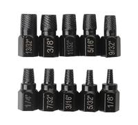Lot de 10 extracteurs de vis, boulons faciles à retirer, multi-cannelures et tête hexagonale, pour clous endommagés de petite taille