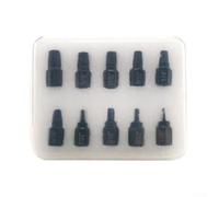 Lot de 10 extracteurs de vis robustes pour fixations dénudées et endommagées, en acier CR-MO traité thermiquement avec rainure en spirale gauche pour une meilleure prise en main