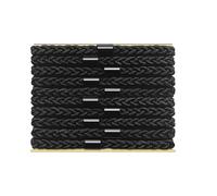 Lot de 10 faisceaux de cheveux mâles, élastiques de cheveux pour hommes noirs tressés pour chignons, bouclés et épais