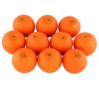 Lot de 10 faux fruits orange artificiels réalistes pour la maison, la cuisine, la décoration de fête