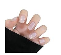 Lot de 10 faux ongles à presser faits à la main - Couverture complète - Faux ongles dégradés pour femmes et filles (style 4/XS)