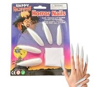 Lot de 10 faux ongles gothiques - Couverture complète complète - 10 pièces réutilisables pour Halloween, jeu de rôle vampire, habillage, maison hantée, performance sur scène, fête de vacances, cosplay