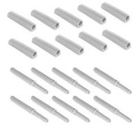 Lot de 10 fermes-porte Push Lite à visser sur l'armoire avec réglage, Plastique gris Gris G