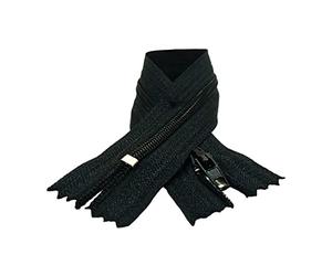 Lot de 10 Fermetures Éclair Fermées en Nylon n.3, Nombreuses Tailles et Couleurs, Fermeture Éclair Curseur Métal, Fermeture Éclair à Coudre, Couture et Artisanat, (10 x 30 cm, noir 332)