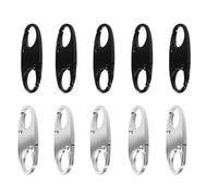 Lot de 10 fermetures éclair pour sac à dos, antivol - Pour sac à dos, bagages, portefeuille - Noir et argent