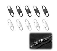 Lot De 10 Fermetures Sécurité Anti-Vol Bagage, Tirettes Métal Noir Argent, Pour Valise Sac à Dos Portefeuille, Glissière Sac À Main, Clip Fermeture Éclair