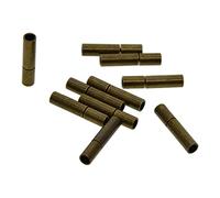 Lot de 10 fermoirs à baïonnette 14 x 3 mm pour cordon en cuir pour fabrication de bijoux