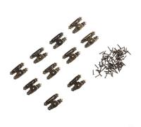 Lot de 10 fermoirs en bronze antique, 26 x 16 mm, boucle rétro en fer avec vis pour bijoux, bois, vin, valise, coffre, matériel (bronze)